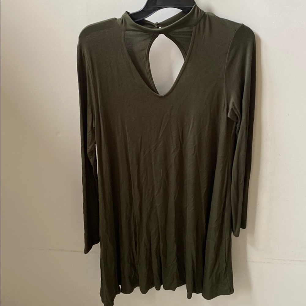 Olive green long sleeve dress